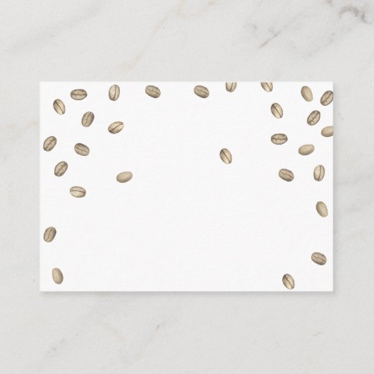 Koffie Vrijgezellenfeest Datum nacht ideeën Datum Informatiekaartje (Achterkant)