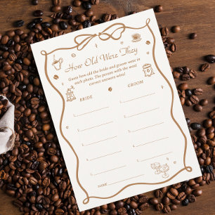 Koffie Vrijgezellenfeest hoe oud waren ze spel Kaa Kaart