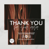 Koffie waterverf Dank u wel Media invoegen (Voorkant / Achterkant)