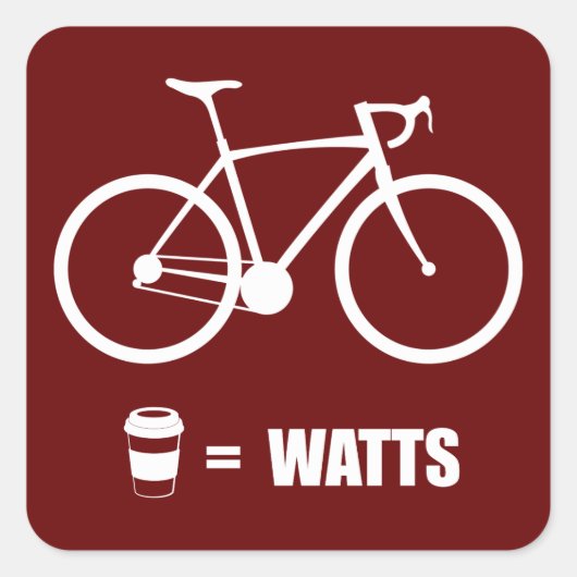 Koffie = Watt Vierkante Sticker (Voorkant)