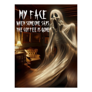 Koffie weg! perfect poster