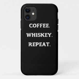 Koffie Whiskey herhalen iPhone 11 Hoesje