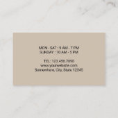 Koffie Winkel Plain Beige Klant Loyalty (Achterkant)