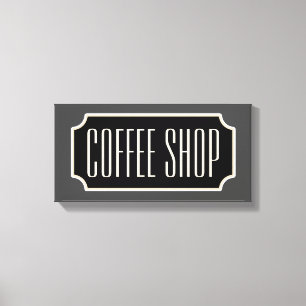 Koffie winkel teken Canvas