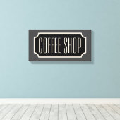 Koffie winkel teken Canvas (Insitu (Houten vloer))