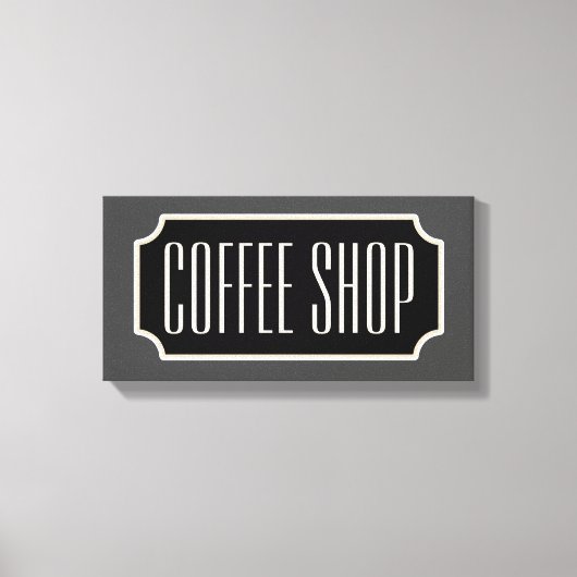 Koffie winkel teken Canvas Afdruk (Voorkant)
