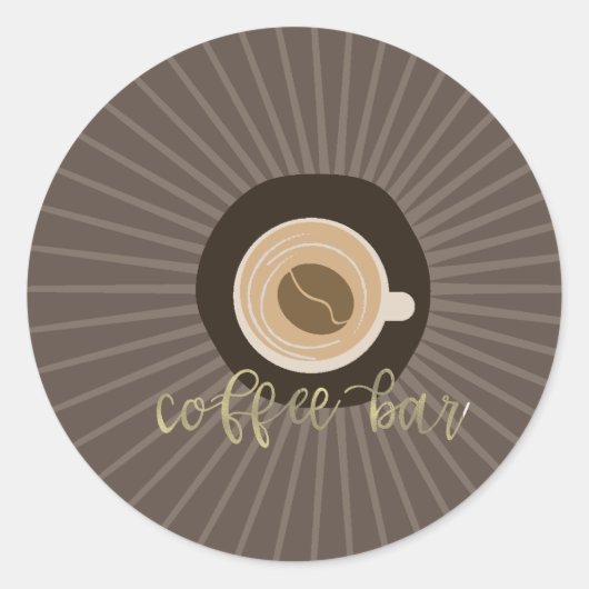 Koffie Winkelbaal Ronde Sticker (Voorkant)