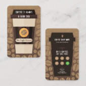 Koffie-winkellogo Klantenkaartje (Voorkant / Achterkant)