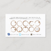 Koffie-winkellogo Klantenkaartje (Achterkant)