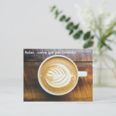 Koffie Winkelwinkel - aangepaste reclame Briefkaart (Staand voorkant)