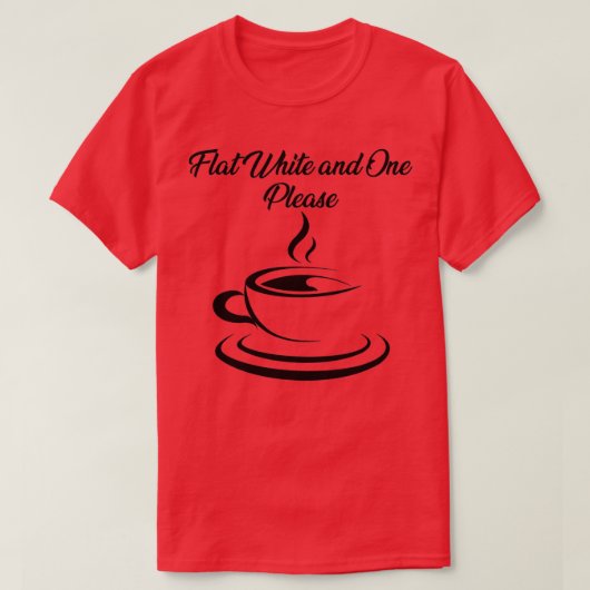 Koffie wit en één alsjeblieft geoptimaliseerd voor t-shirt (Design voorkant)