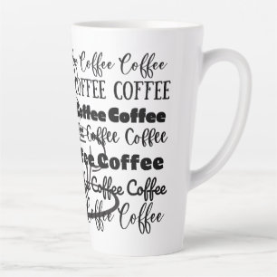 Koffie Woord Kunst Design Latte Mok