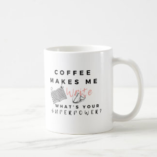 Koffie "Writer Superpower"-Mok Koffiemok