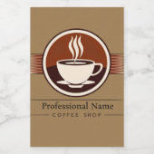 Koffie Zakelijk café espresso shop Wijn Etiket (Enkel label)