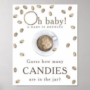 Koffie zetten - Hoeveel snoepjes zitten er in de p Poster