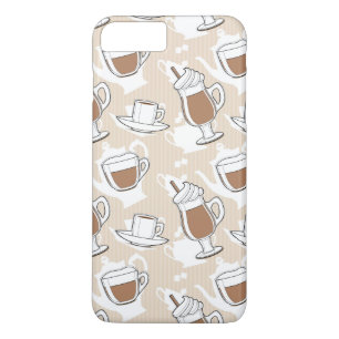Koffie, zoet patroon iPhone 8 plus / 7 plus hoesje