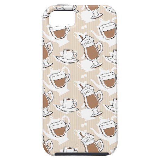 Koffie, zoet patroon Case-Mate iPhone case (Achterkant)
