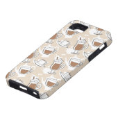 Koffie, zoet patroon Case-Mate iPhone case (Onderkant)