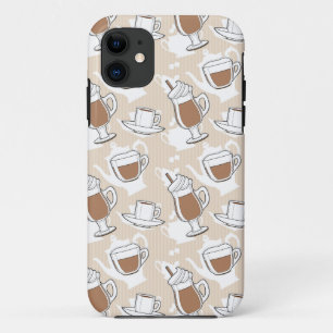 Koffie, zoet patroon iPhone 11 hoesje