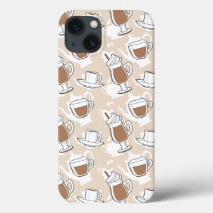 Koffie, zoet patroon iPhone 13 hoesje