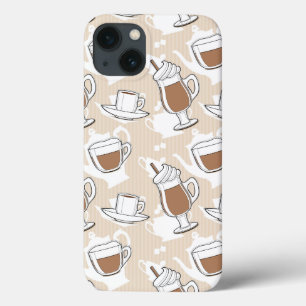 Koffie, zoet patroon iPhone 13 hoesje