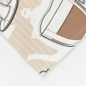 Koffie, zoet patroon fleece deken (Hoek)