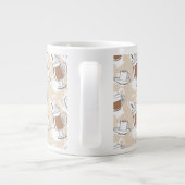 Koffie, zoet patroon grote koffiekop (Achterkant)