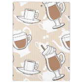 Koffie, zoet patroon klembord (Achterkant)