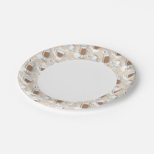 Koffie, zoet patroon papieren bordje