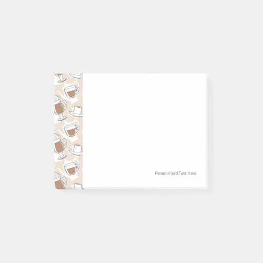 Koffie, zoet patroon post-it® notes (Voorkant)
