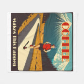 Koffie zorgt ervoor dat dit gebeurt fleece deken (Voorkant (Horizontaal))