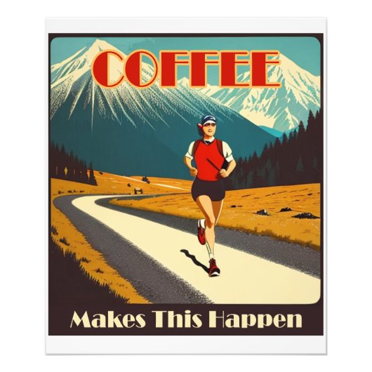 Koffie zorgt ervoor dat dit gebeurt foto afdruk (Voorkant)