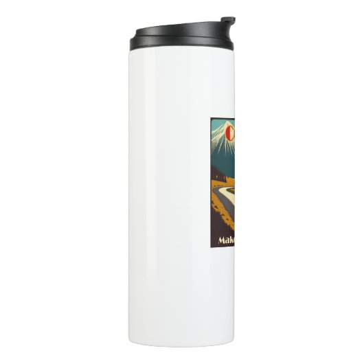 Koffie zorgt ervoor dat dit gebeurt thermosbeker (Gedraaid links)