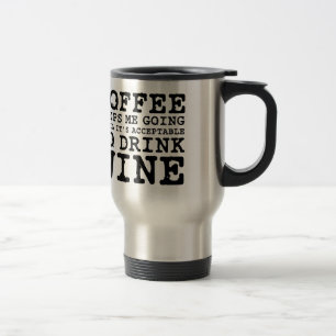 Koffie zorgt ervoor dat ik tot wijn ga reisbeker