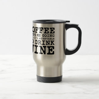 Koffie zorgt ervoor dat ik tot wijn ga reisbeker