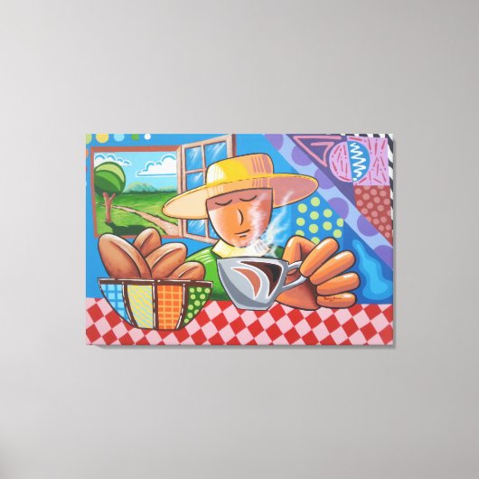 KOFFIE ZUID-AMERIKAANS STRETCHED CANVAS ART PRINT (Voorkant)