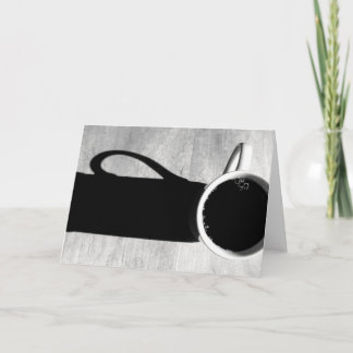 Koffie zwart en wit kaart