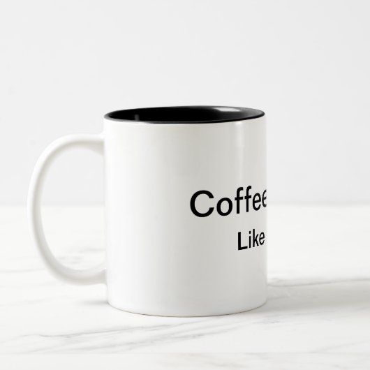 Koffie, zwart... Net als mijn Mok (Links)