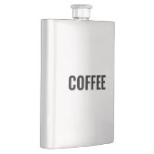 "Koffie" zwarte letters roestvrij staal Flacon (Rechts)