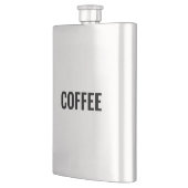 "Koffie" zwarte letters roestvrij staal Flacon (Links)