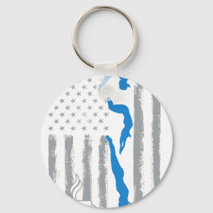koffie zwemmen- Vintage USA Amerikaanse Vlag voor Sleutelhanger