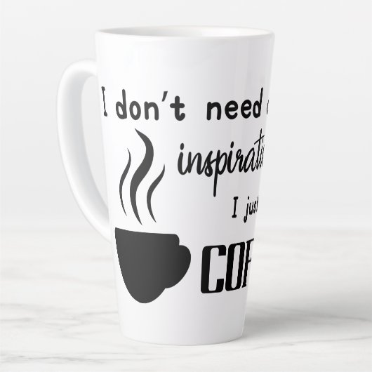 Koffieadviseurs, grappige koffie, Coffee Sarcasm Q Latte Mok (Linkerhoek)