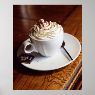 Koffieafdrukken in de ochtend, waardepapier in Pos Poster