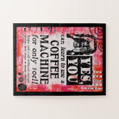 Koffieapparaat - Funny Vintage Ad Legpuzzel (Horizontaal)