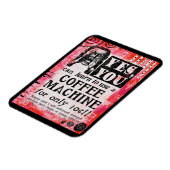 Koffieapparaat - Funny Vintage Ad Magneet (Linkerzijde)