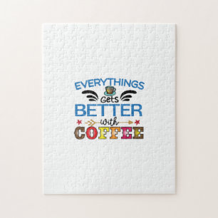 Koffieart alles wordt beter met koffie legpuzzel