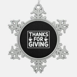 Koffieart-Bedankt voor het geven van Tin Sneeuwvlok Ornament