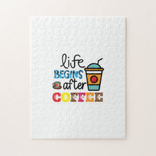 Koffieart leven begint na geld legpuzzel