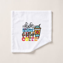 Koffieart leven begint na geld washandje