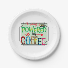 Koffieart met koffie 2 papieren bordje